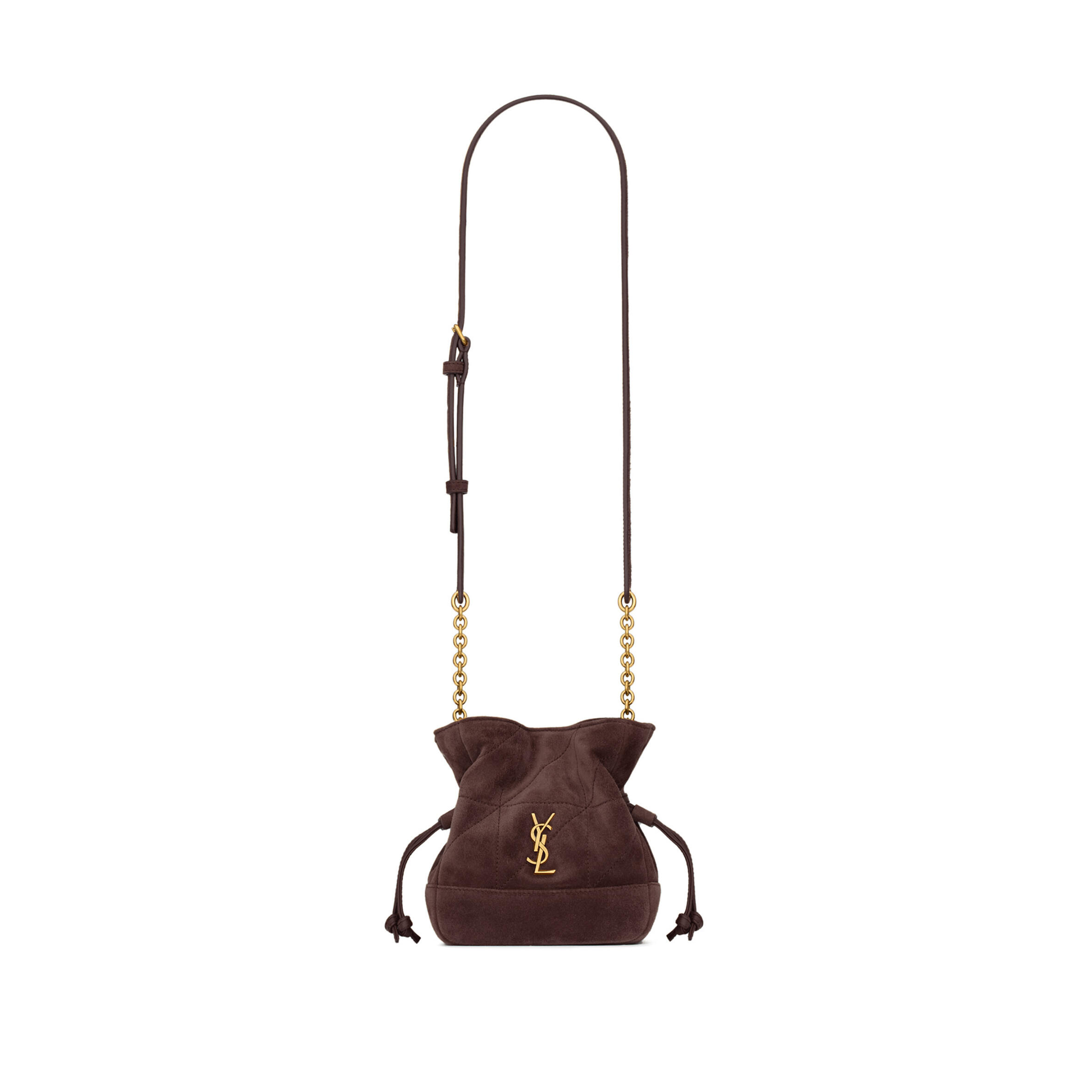 YSL JAMIE MINI SHOULDER POUCH IN SUEDE 859174 (15.5*14.5*8cm)